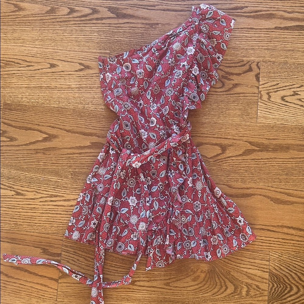 Isabel Marant Red Asymmetrical Linen Dress